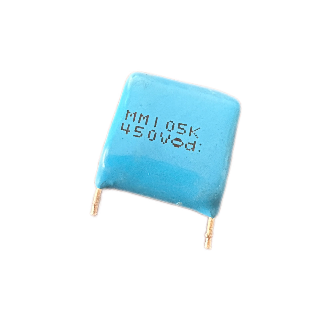 خازن پلی استر 1uF/450Vپایه کوتاه-2