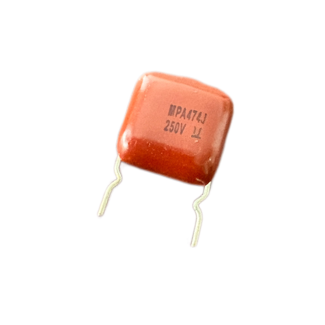 خازن پلی استر 470n/250V پایه فنری-2