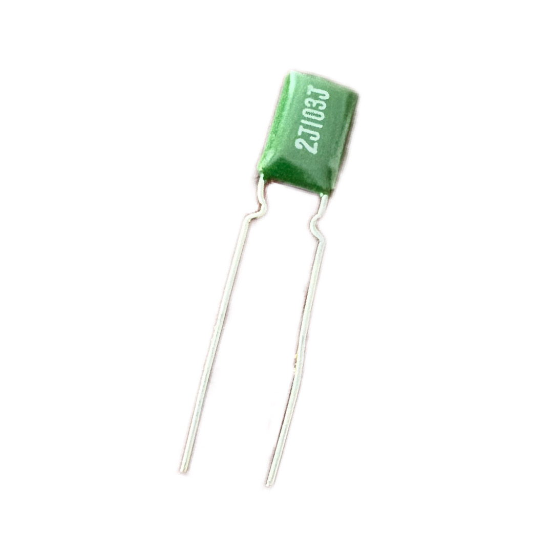 خازن پلی استر 10nF/630V پایه فنر-2